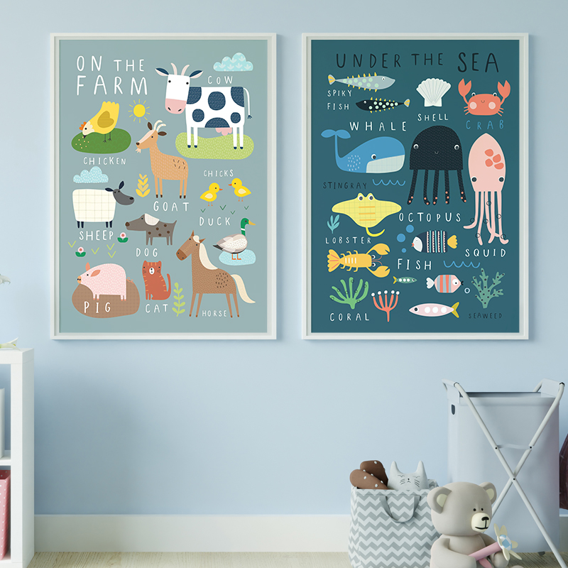 Under The Sea Print On The Far - Baby Nursery Under The Sea ulasan dan harga