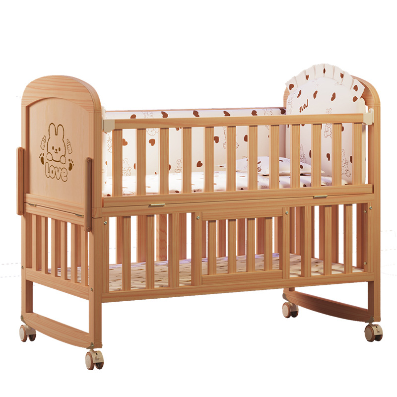 Solid Wood Baby Crib Removable - Baby Nursery With Queen Bed ulasan dan harga