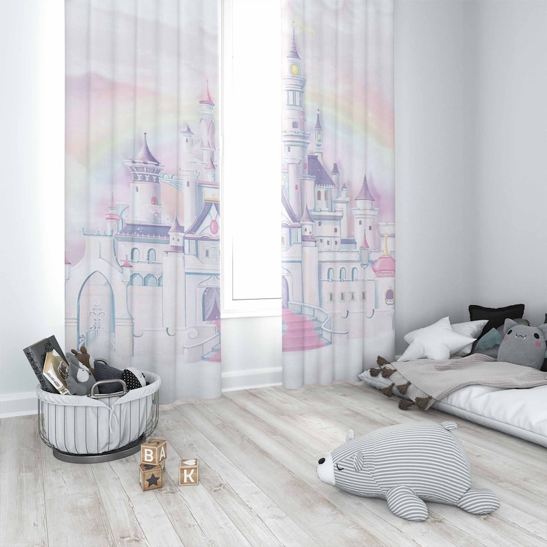Princess Castle Nursery Curtai - Baby Nursery Curtains ulasan dan harga
