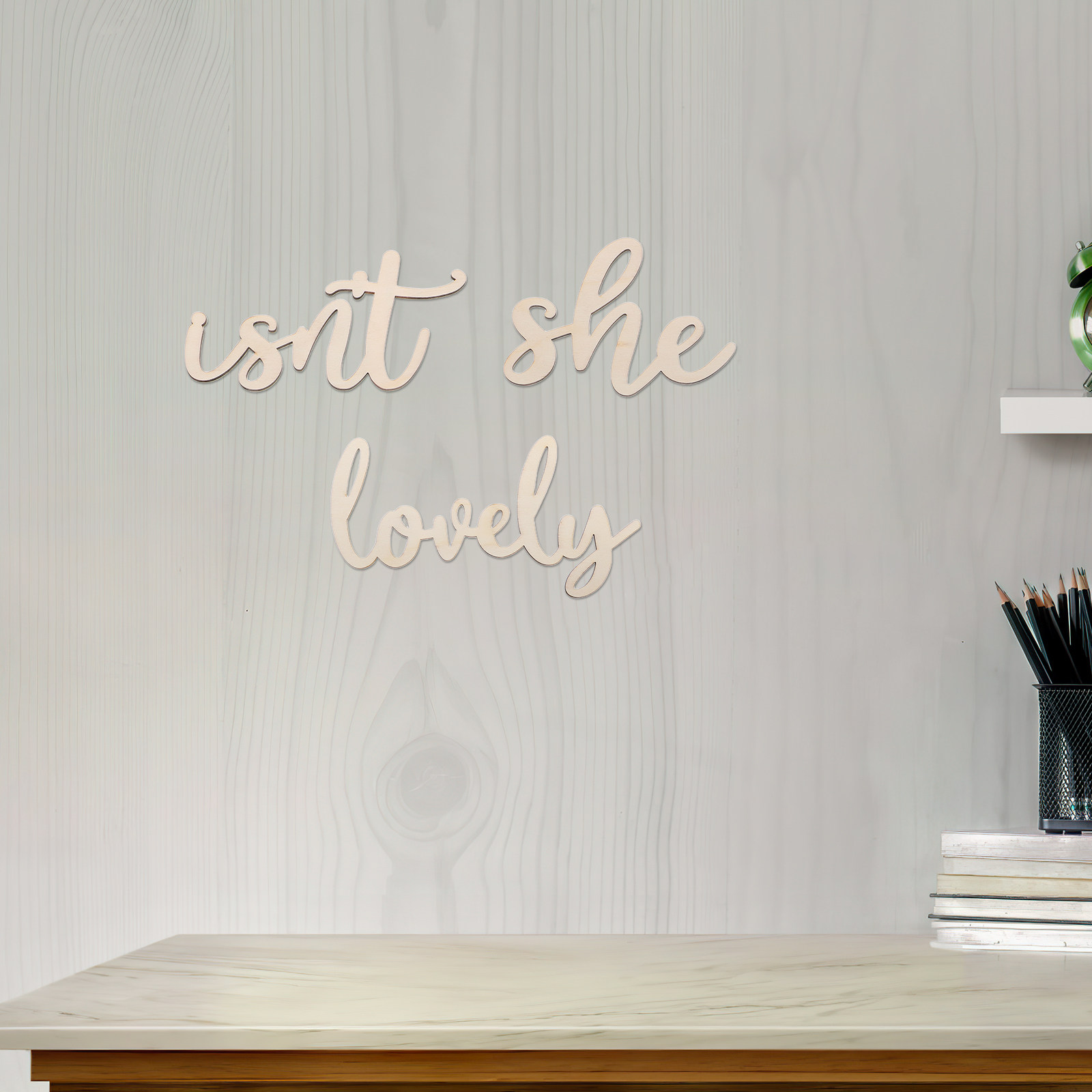 Wood Sign Wooden Wall Sticker  - Baby Nursery Wall Decor ulasan dan harga