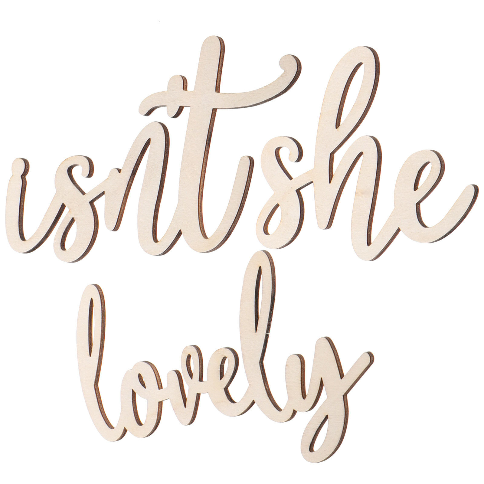 Wood Sign Wooden Wall Sticker  - Baby Nursery Wall Decor ulasan dan harga