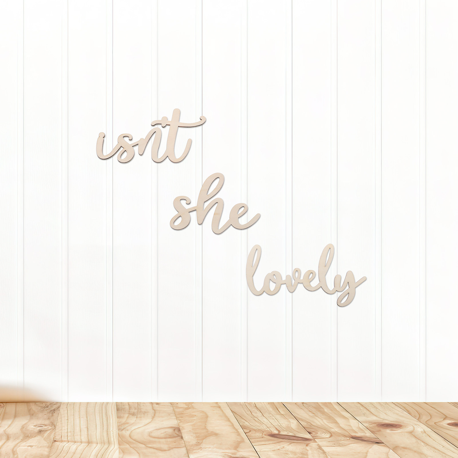 Wood Sign Wooden Wall Sticker  - Baby Nursery Wall Decor ulasan dan harga