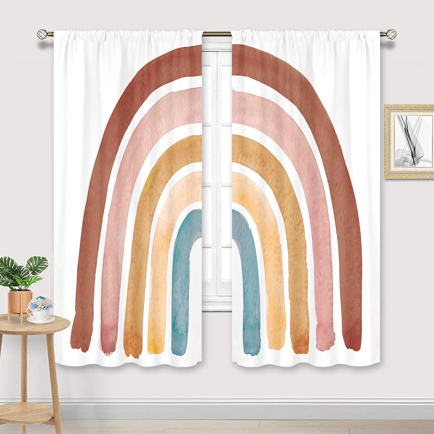 Kids Boho Rainbow Curtains for - Baby Nursery Curtains ulasan dan harga