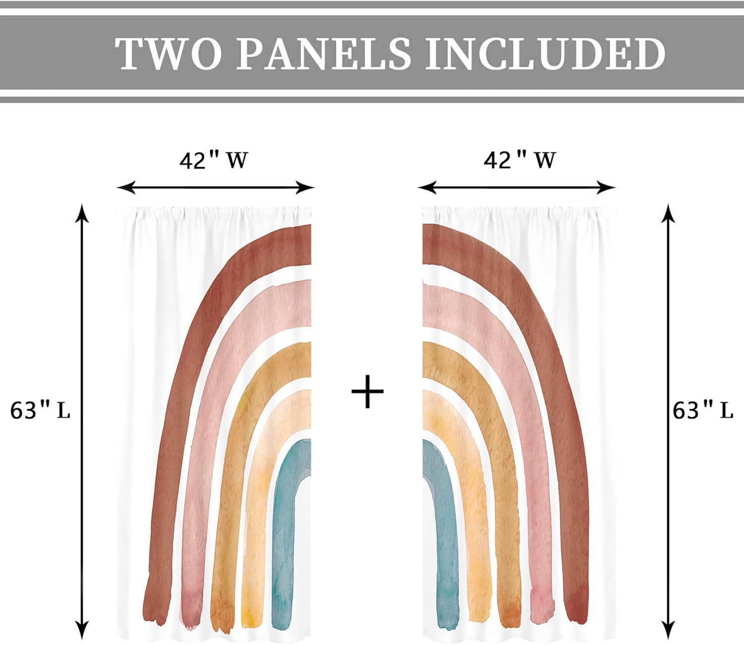 Kids Boho Rainbow Curtains for - Baby Nursery Curtains ulasan dan harga
