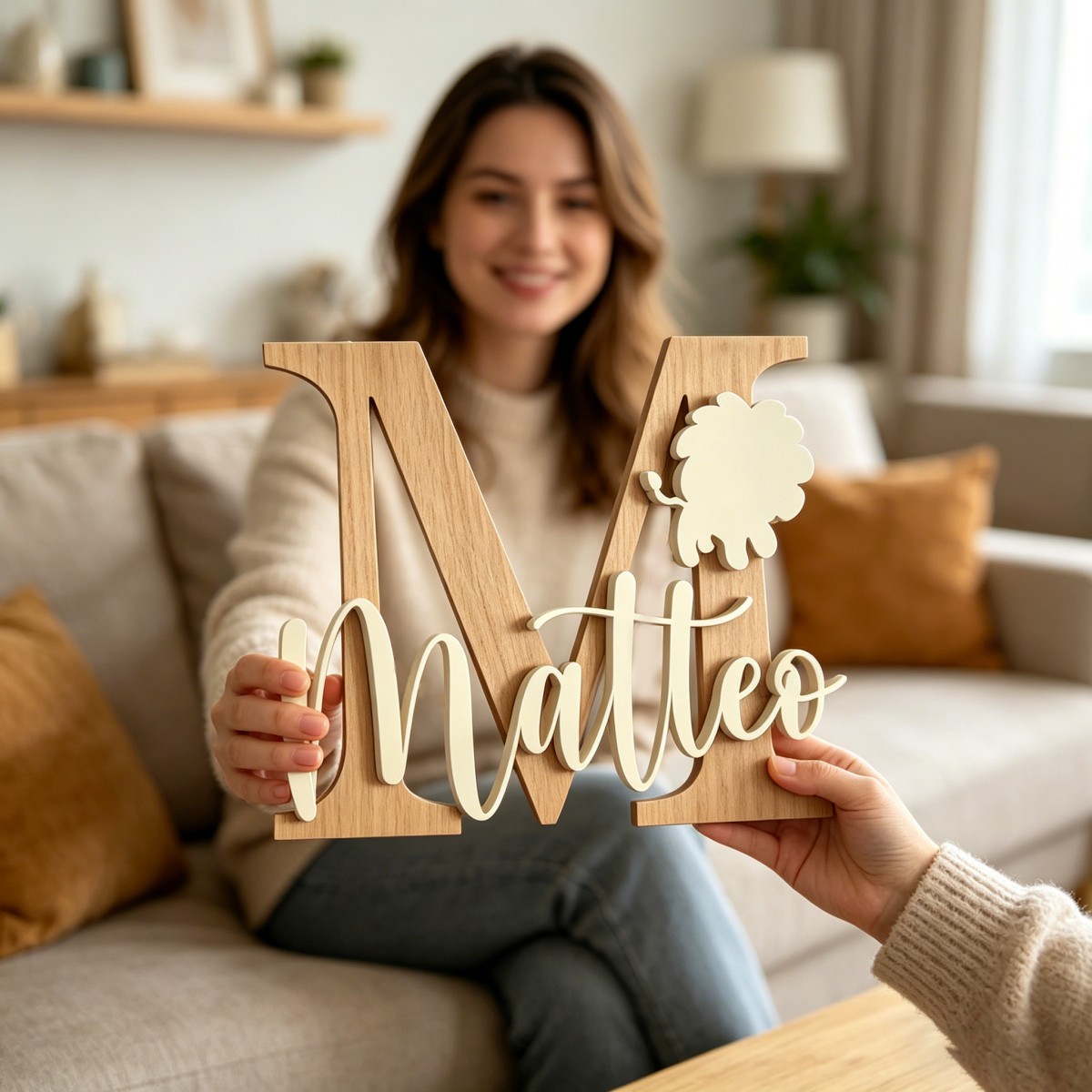 1Pc Custom Lion Name & Initial - Baby Nursery Wall Decor ulasan dan harga