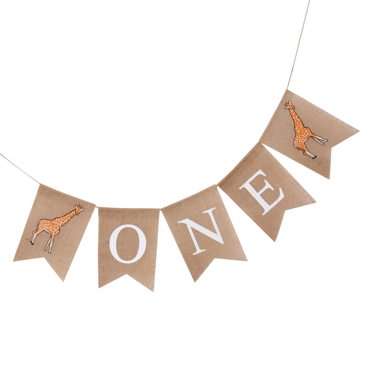 Giraffe Linen Banner One Print - Baby Nursery Garland ulasan dan harga
