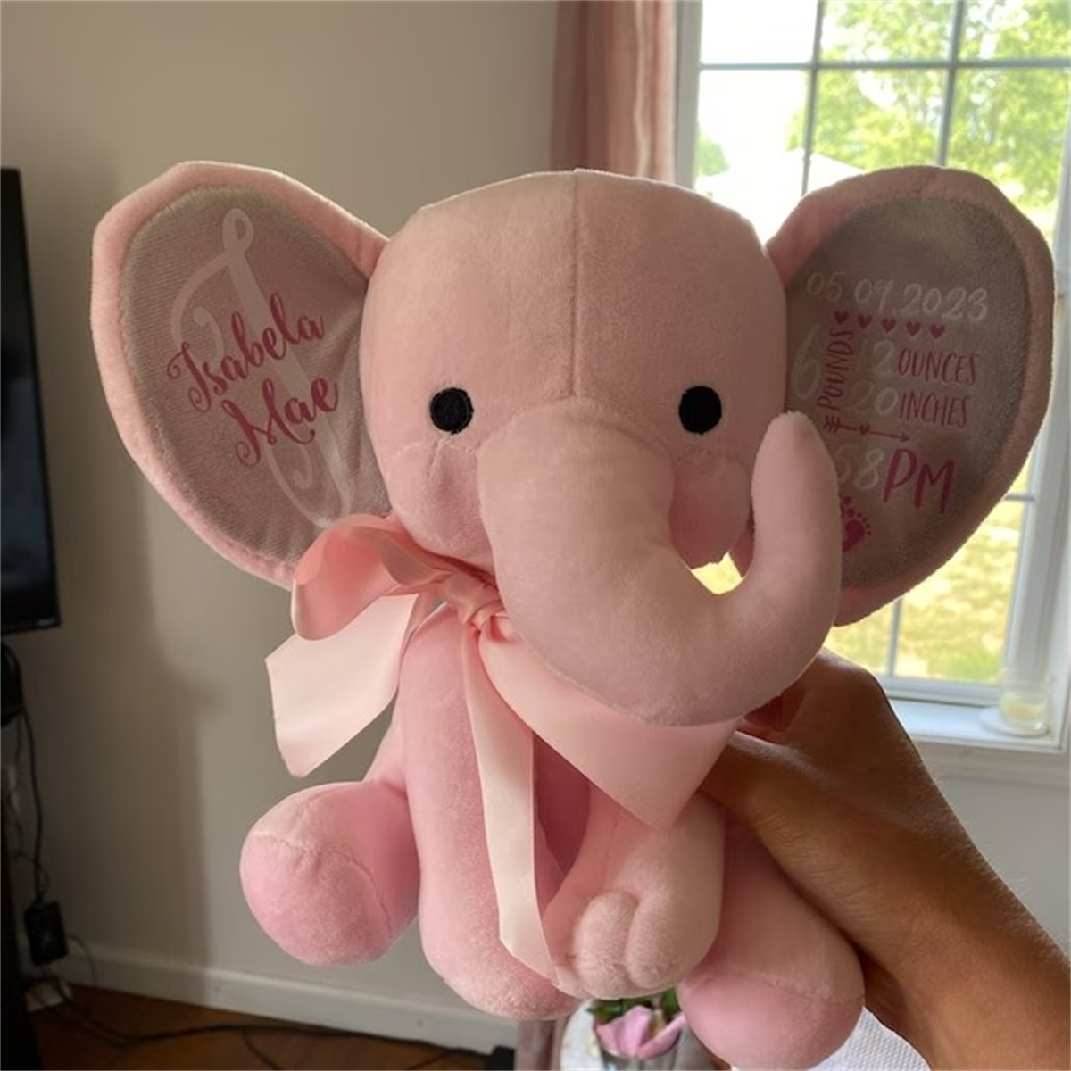 Custom Birth Stats Elephant Pl - Baby Nursery Elephant ulasan dan harga