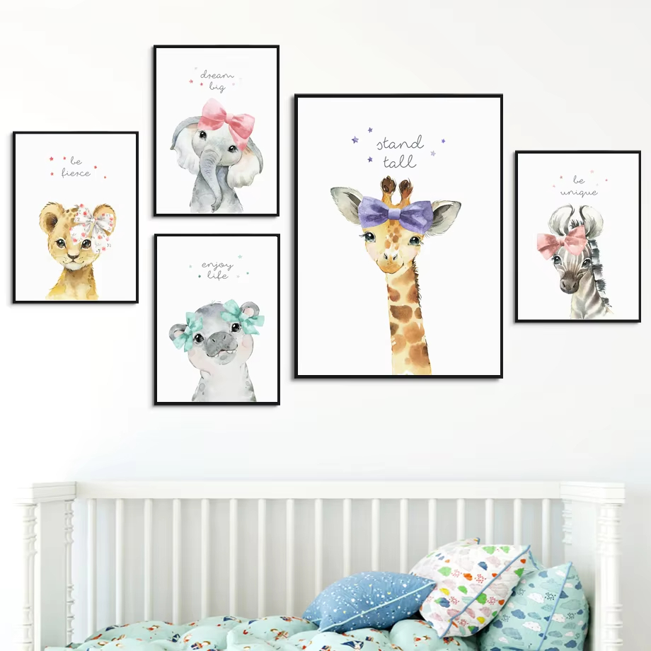 Lion Zebra Giraffe Elephant Hi - Baby Nursery Elephant ulasan dan harga