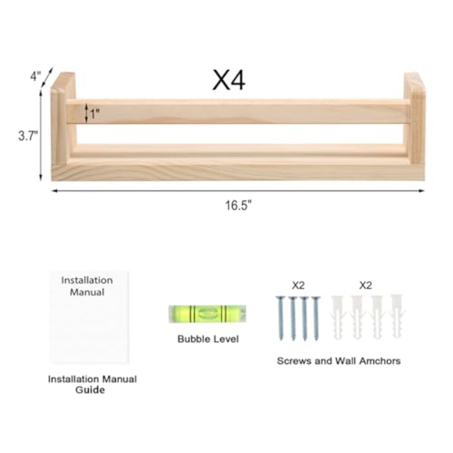 Nursery Room Shelves Set of 4, - Baby Nursery Shelves ulasan dan harga