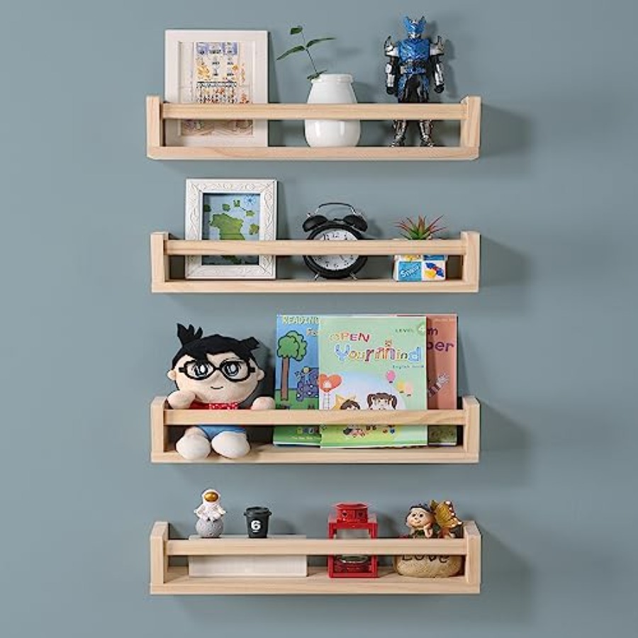 Nursery Room Shelves Set of 4, - Baby Nursery Shelves ulasan dan harga