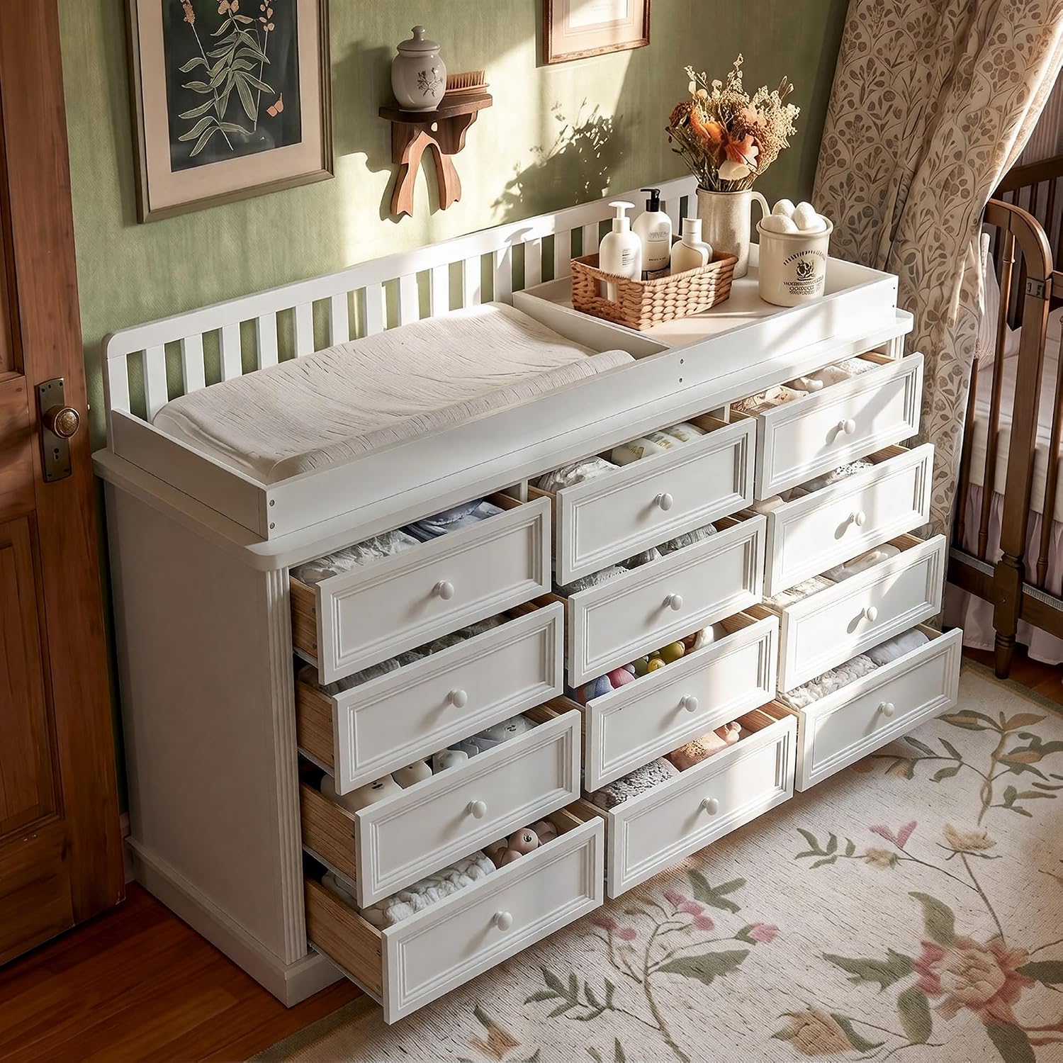 Baby Changing Table Dresser, 1 - Baby Nursery Drawers ulasan dan harga