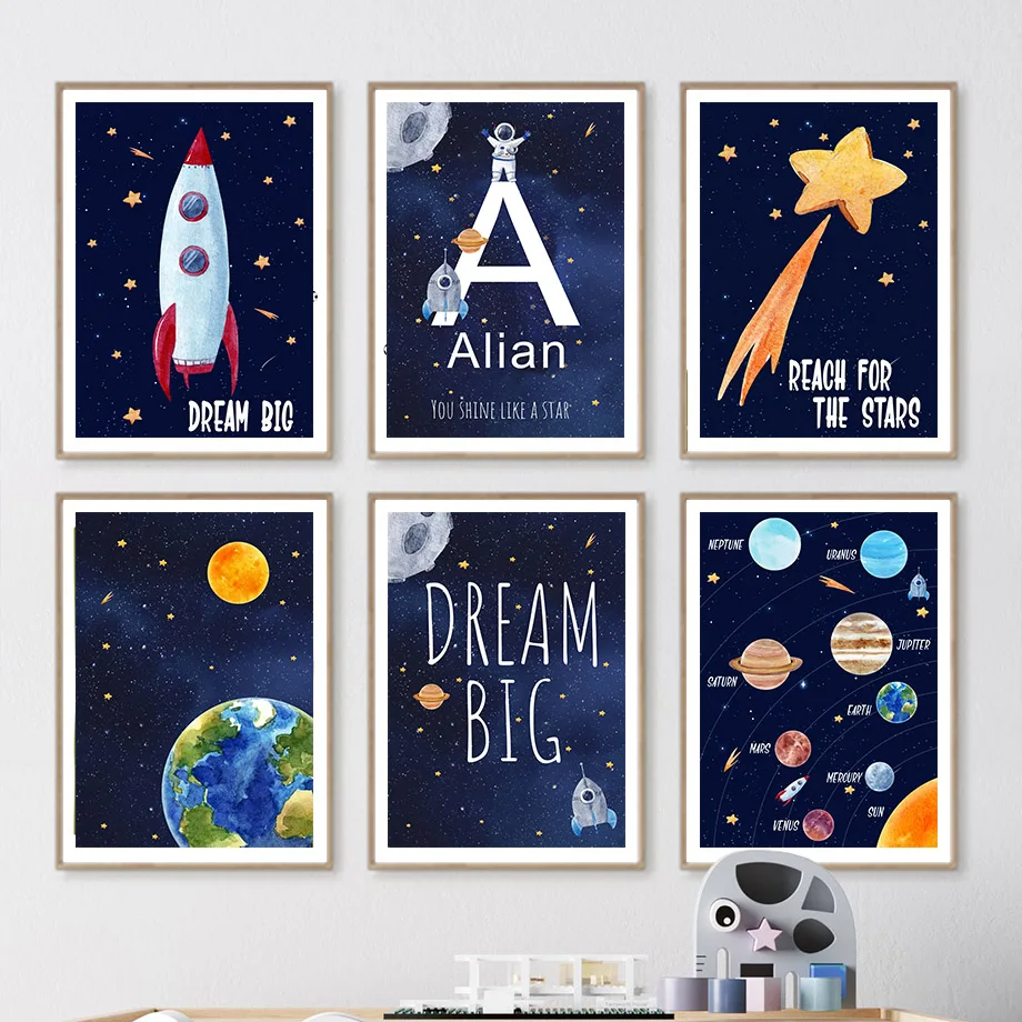 1pc Canvas painting  Custom Na - Baby Nursery Art ulasan dan harga