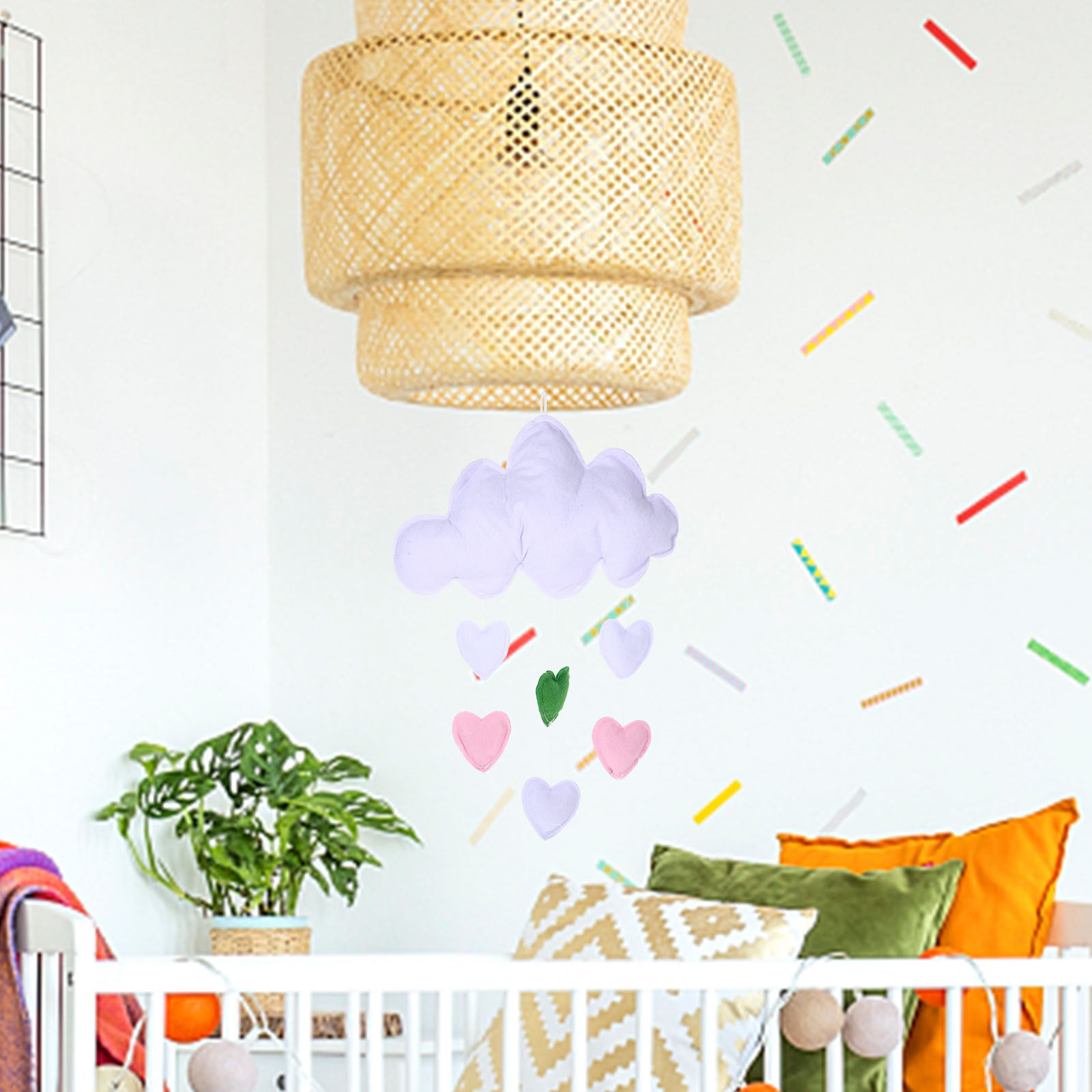 2Pcs Cloud Raindrop Hanging De - Baby Nursery Garland ulasan dan harga