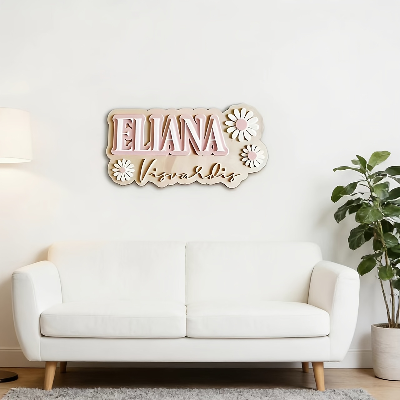 Customizable Daisy Accent Doub - Baby Nursery Accent Wall ulasan dan harga