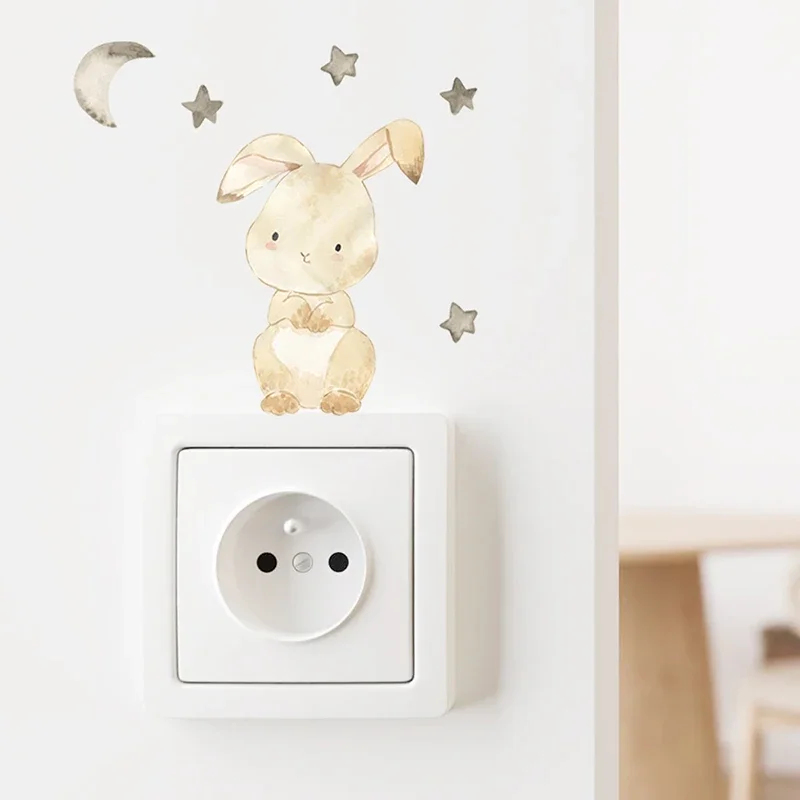 1/2/4set Cartoon Animals Wall  - Baby Nursery Water ulasan dan harga