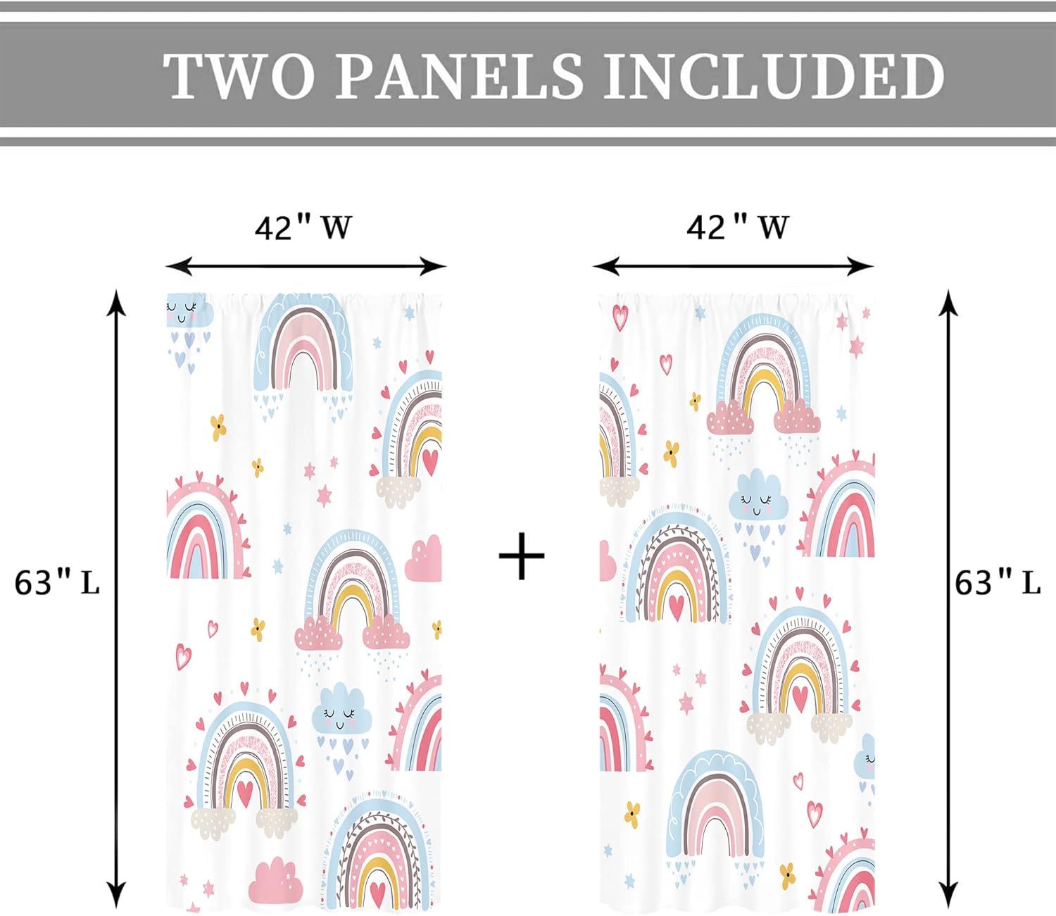 Baby Girls Pink Boho Rainbow C - Baby Nursery Curtains ulasan dan harga