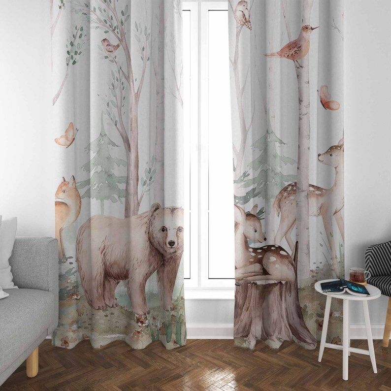 Forest Animals Curtains Kids N - Baby Nursery Curtains ulasan dan harga