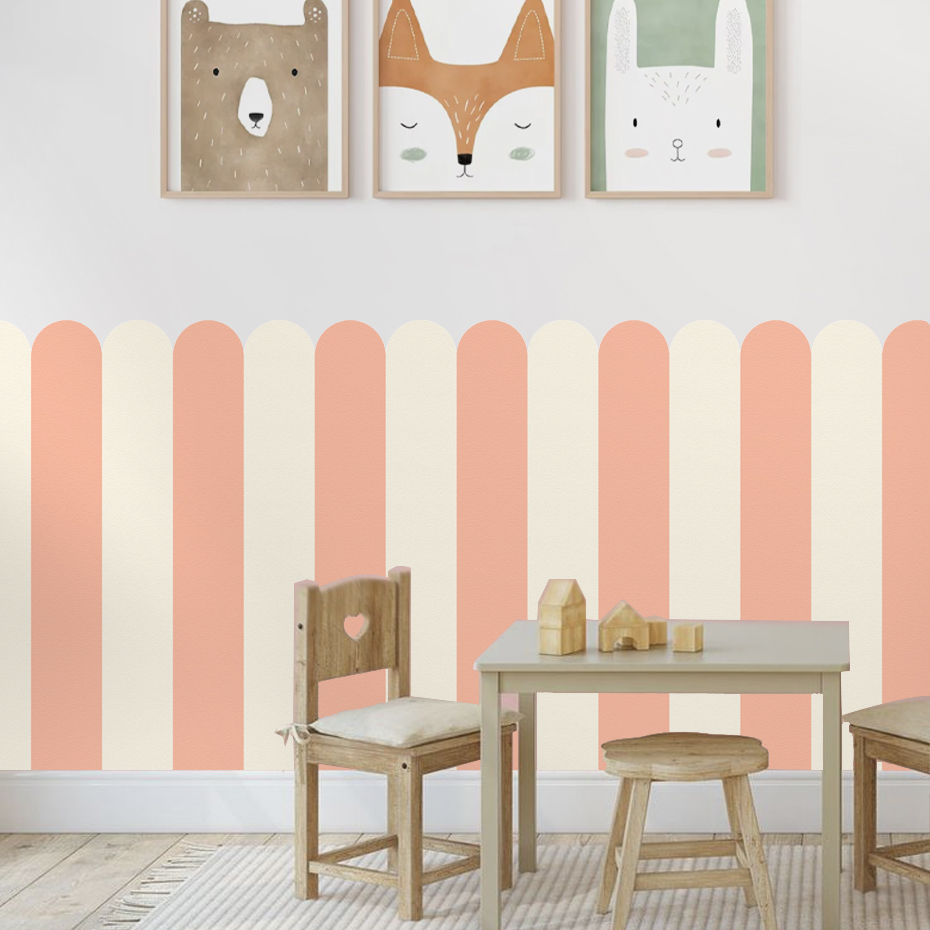 Multicolor Vertical Striped Ar - Baby Nursery Wall Art ulasan dan harga