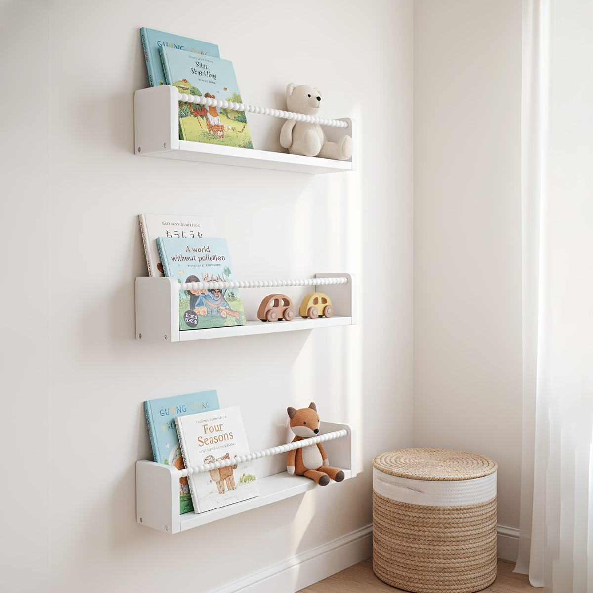 Wood Nursery Book Shelves, 15. - Baby Nursery Shelves ulasan dan harga