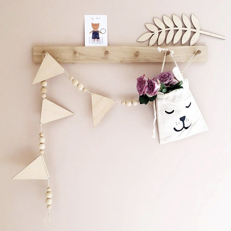 Baby Room Garland Wooden Trian - Baby Nursery Garland ulasan dan harga