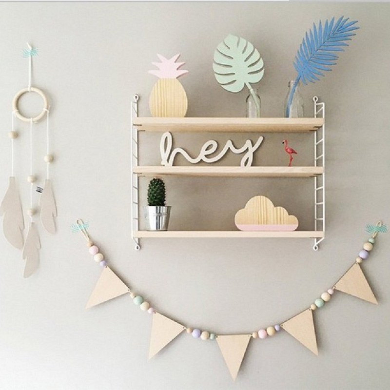 Baby Room Garland Wooden Trian - Baby Nursery Garland ulasan dan harga